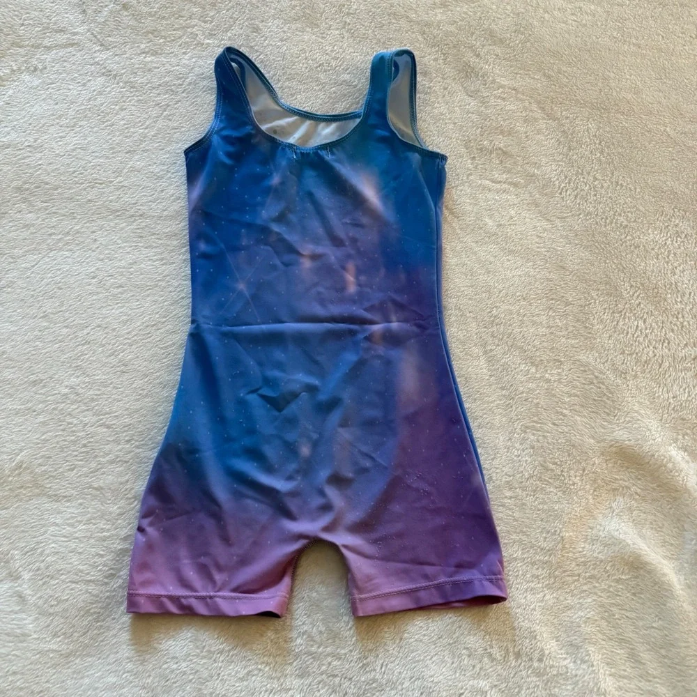 Arshiner‎ Kids Girls Gymnastics Leotard Space Galaxy Mermaid Print Size 130